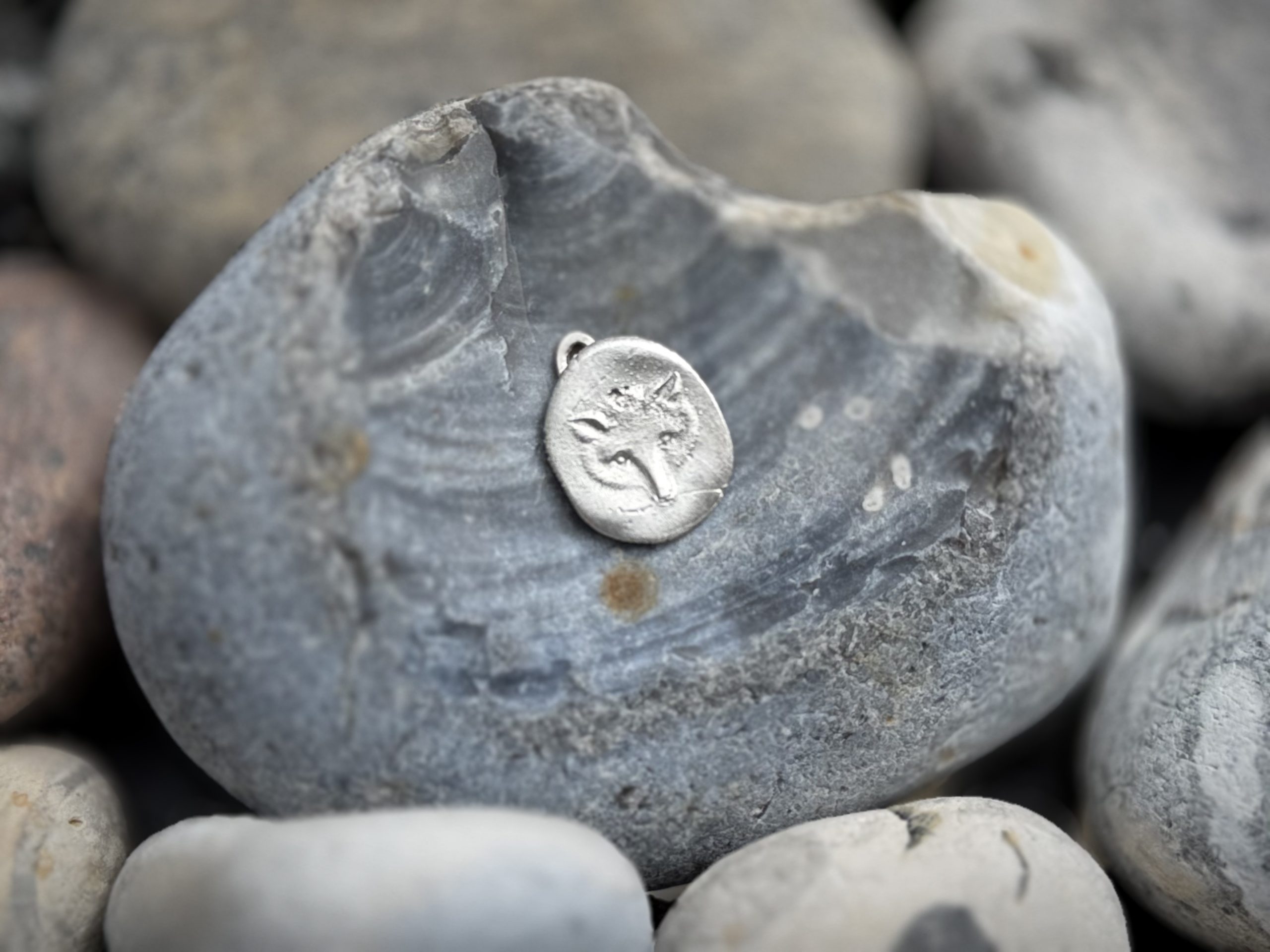 Fox Wax Seal Pendant | Holly Clover Jewellery | Handmade Silver Jewellery | Silversmith | Cambridge UK