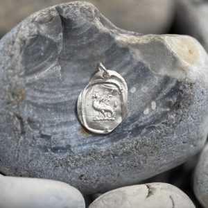 Dragon Wax Seal Pendant | Holly Clover Jewellery | Handmade Silver Jewellery | Silversmith | Cambridge UK