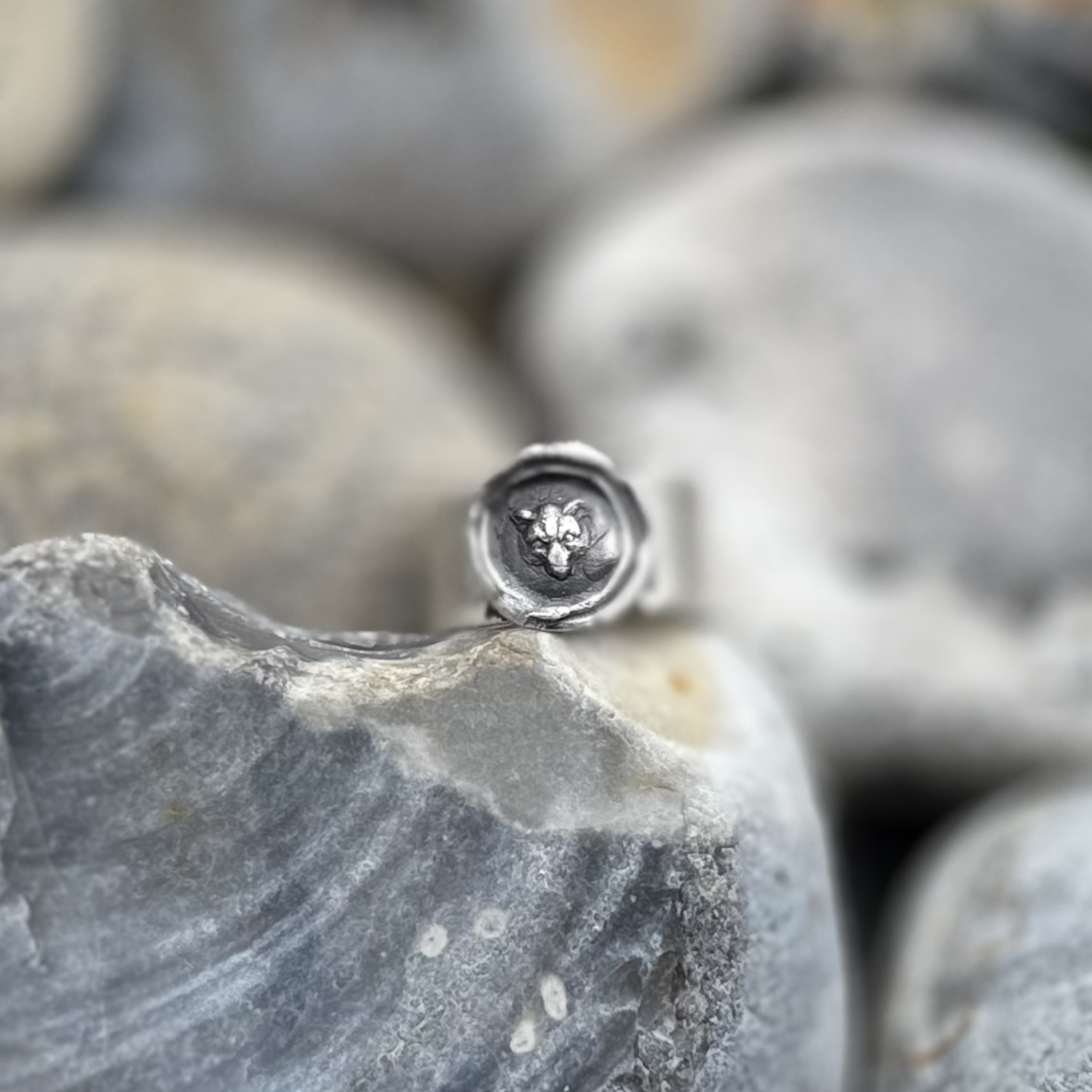 Fox Wax Seal Band Ring Made To Order | Holly Clover Jewellery | Handmade Silver Jewellery | Silversmith | Cambridge UK