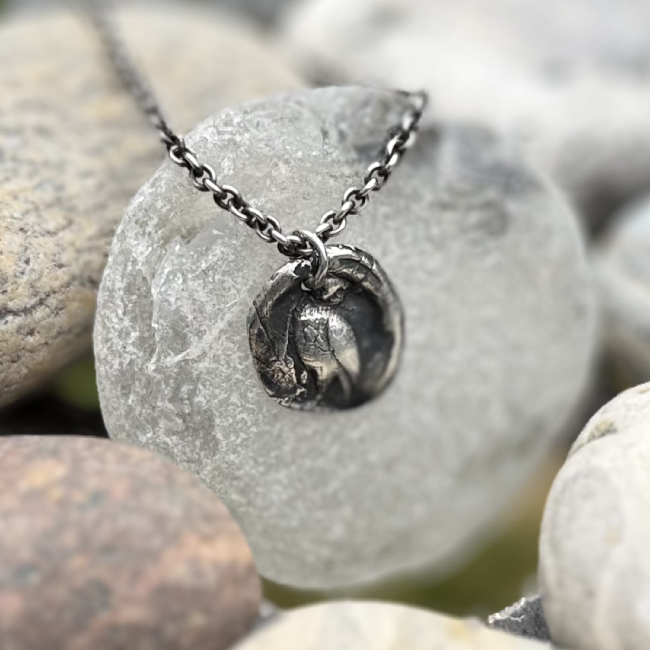 Owl Wax Seal Pendant | Holly Clover Jewellery | Handmade Silver Jewellery | Silversmith | Cambridge UK