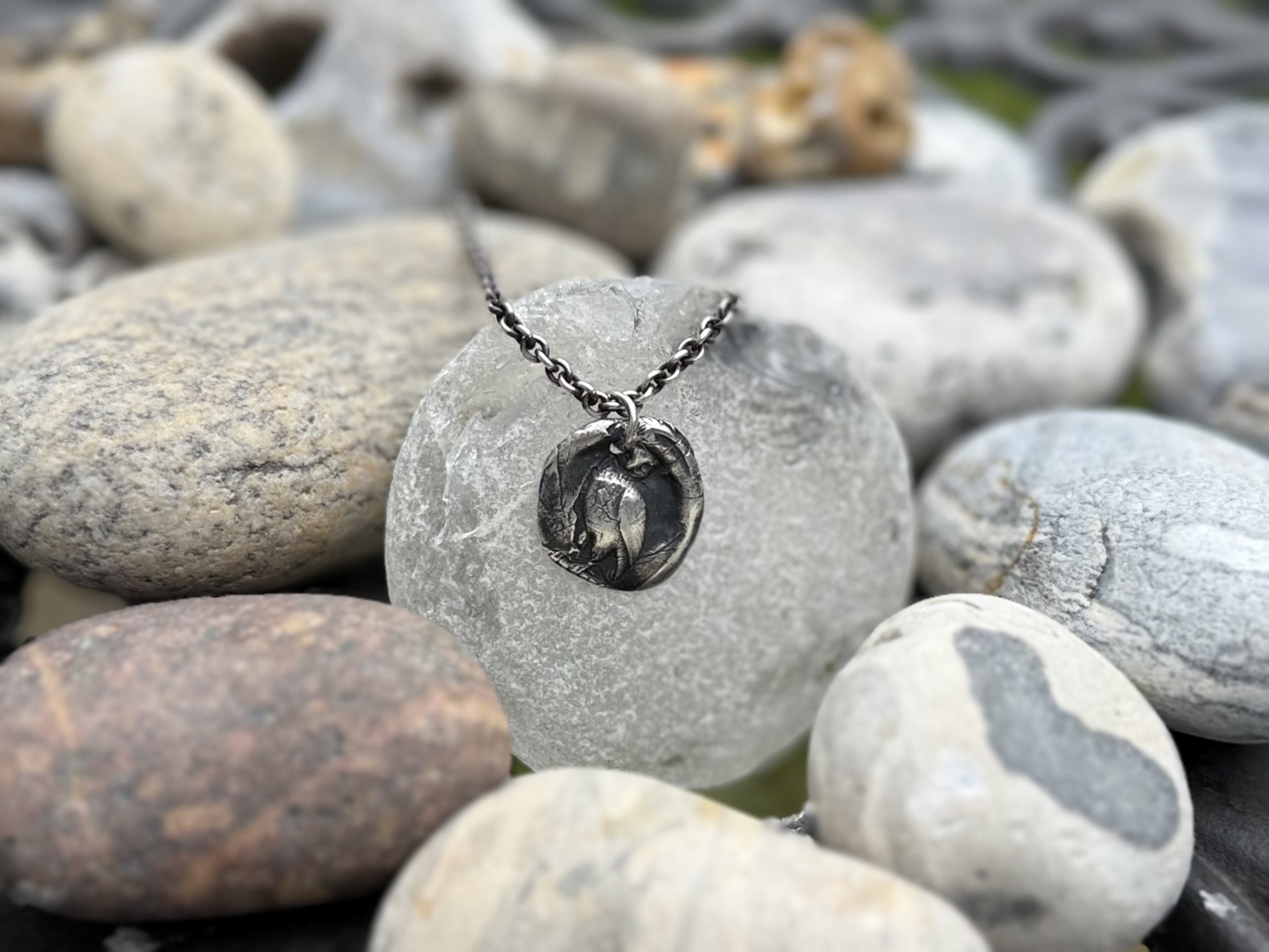 Owl Wax Seal Pendant | Holly Clover Jewellery | Handmade Silver Jewellery | Silversmith | Cambridge UK