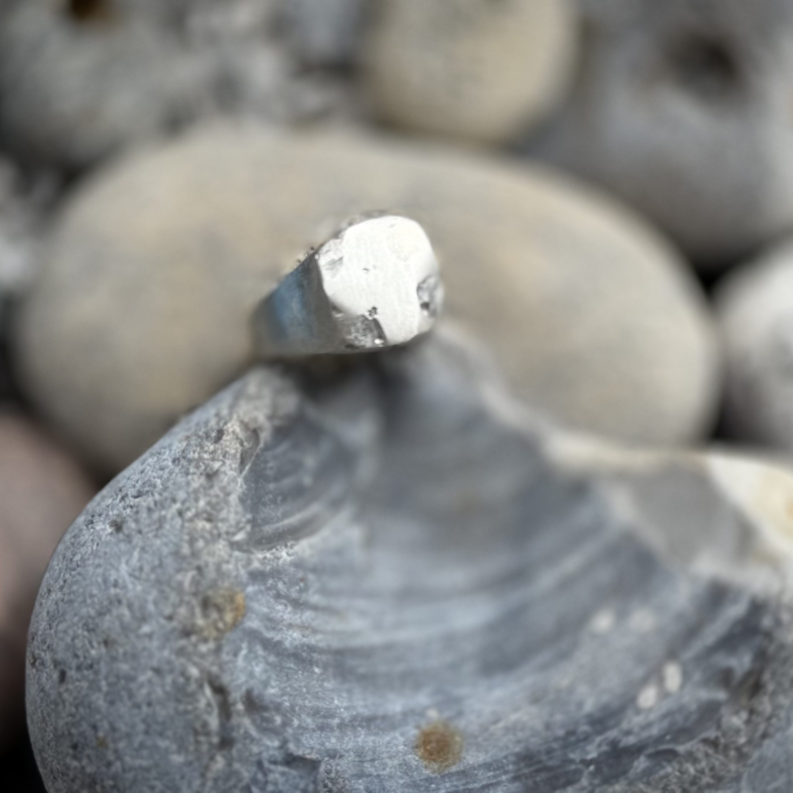 Signet Ring Sand Cast Silver Made To Order | Holly Clover Jewellery | Handmade Silver Jewellery | Silversmith | Cambridge UK