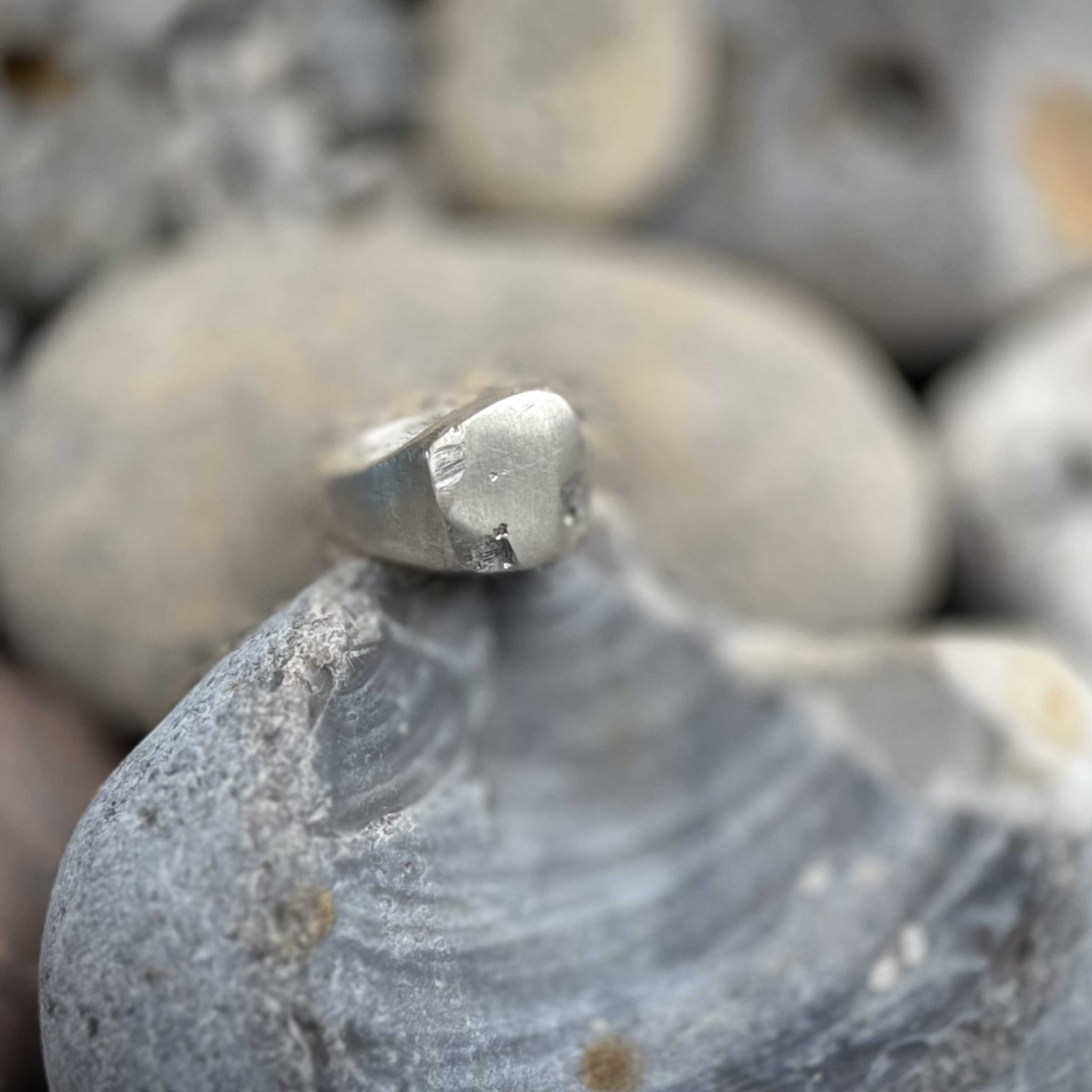Signet Ring Sand Cast Silver Made To Order | Holly Clover Jewellery | Handmade Silver Jewellery | Silversmith | Cambridge UK