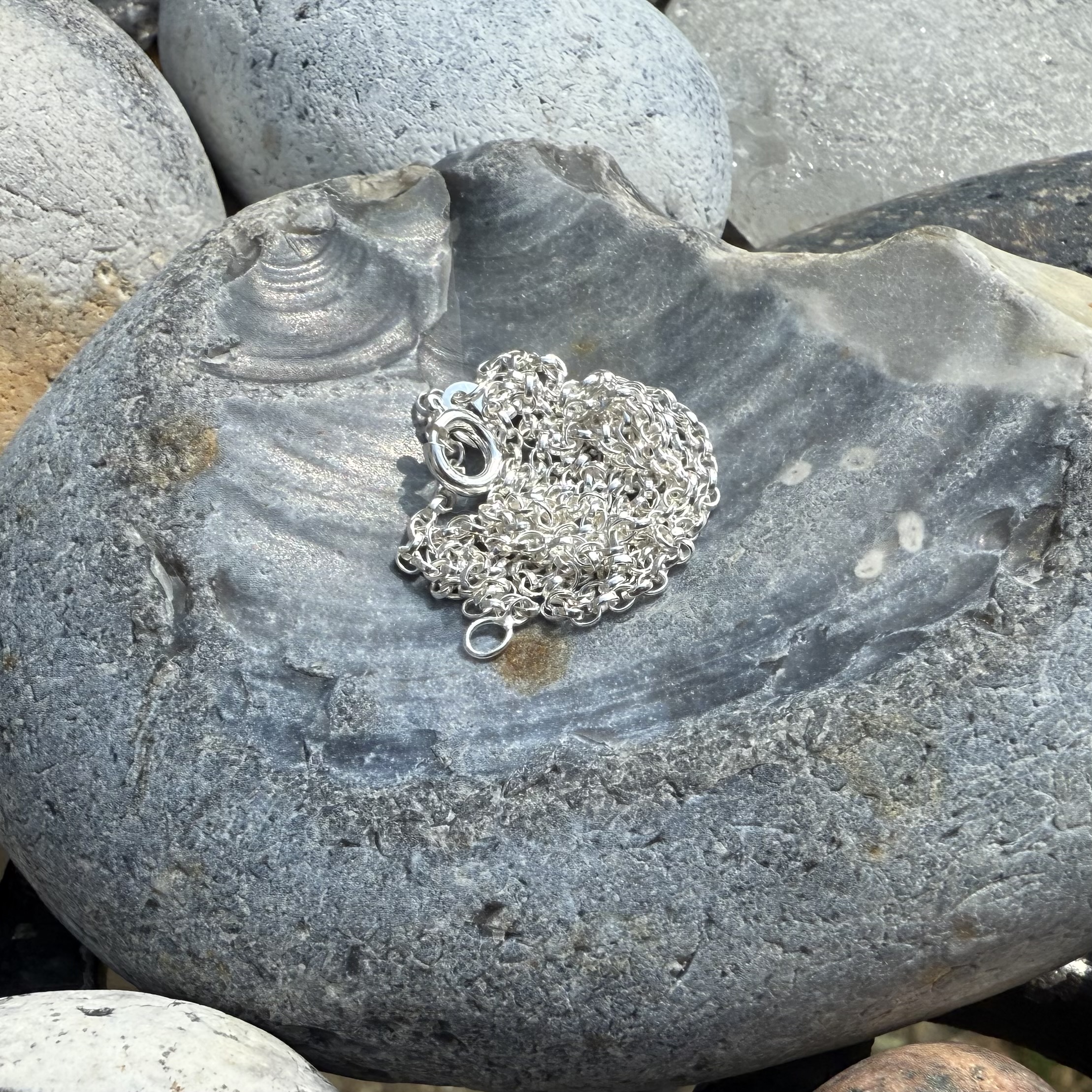 Sterling Silver Belcher Chain | Holly Clover Jewellery | Handmade Silver Jewellery | Silversmith | Cambridge UK