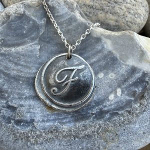 F initial Wax Seal Pendant