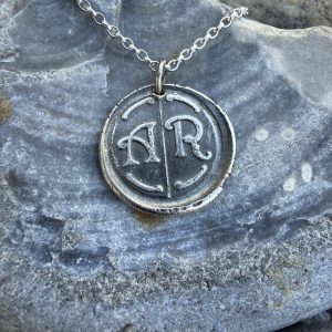 AR initial Wax Seal Pendant