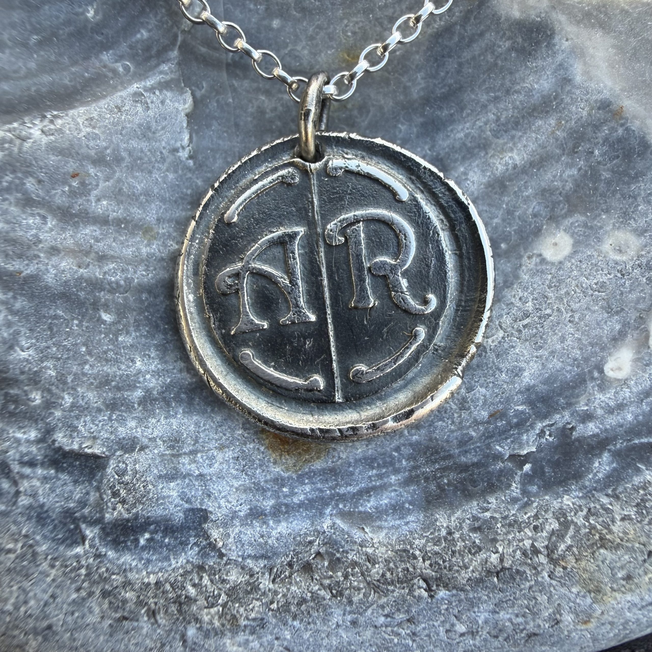 AR initial Wax Seal Pendant - Image 2
