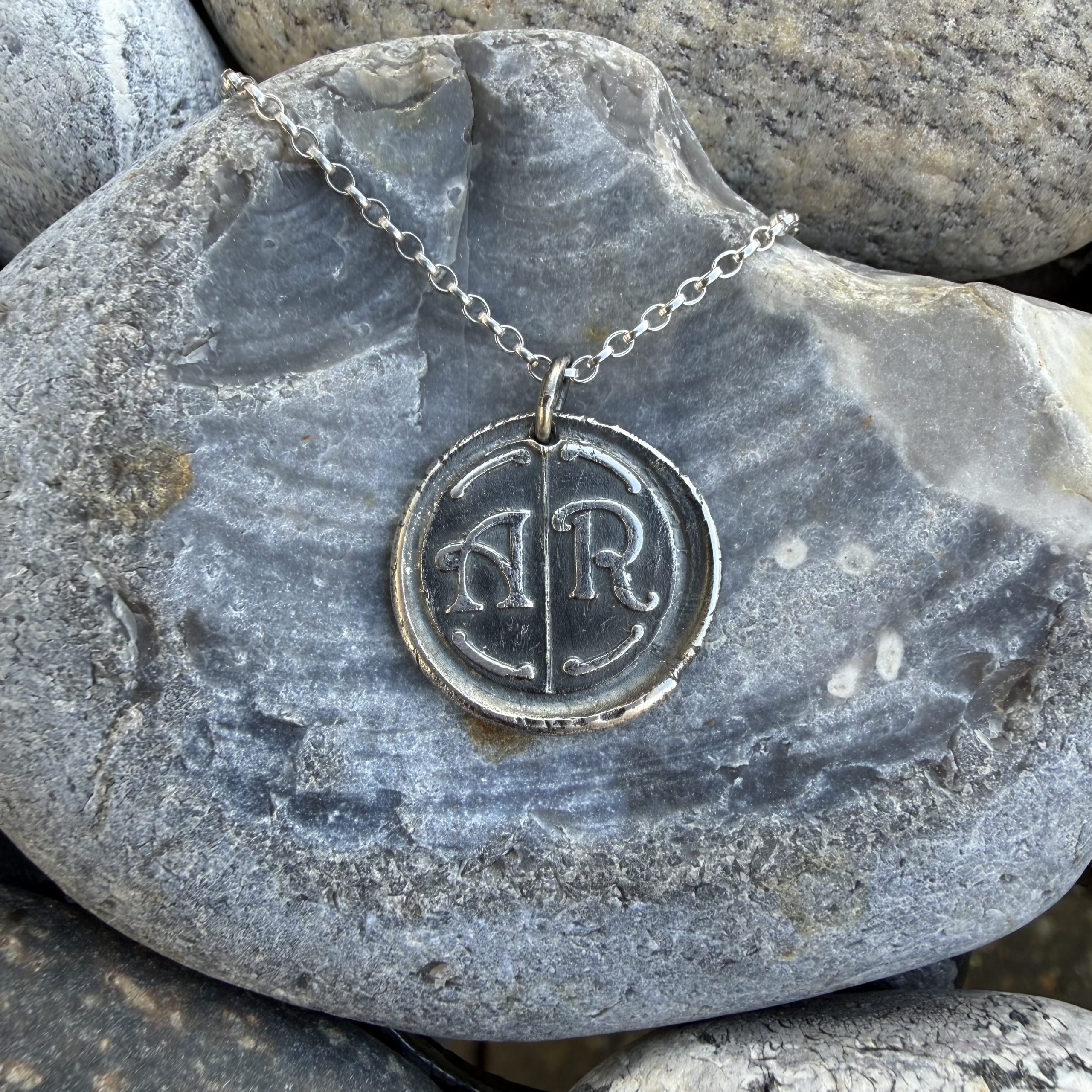 AR initial Wax Seal Pendant - Image 5