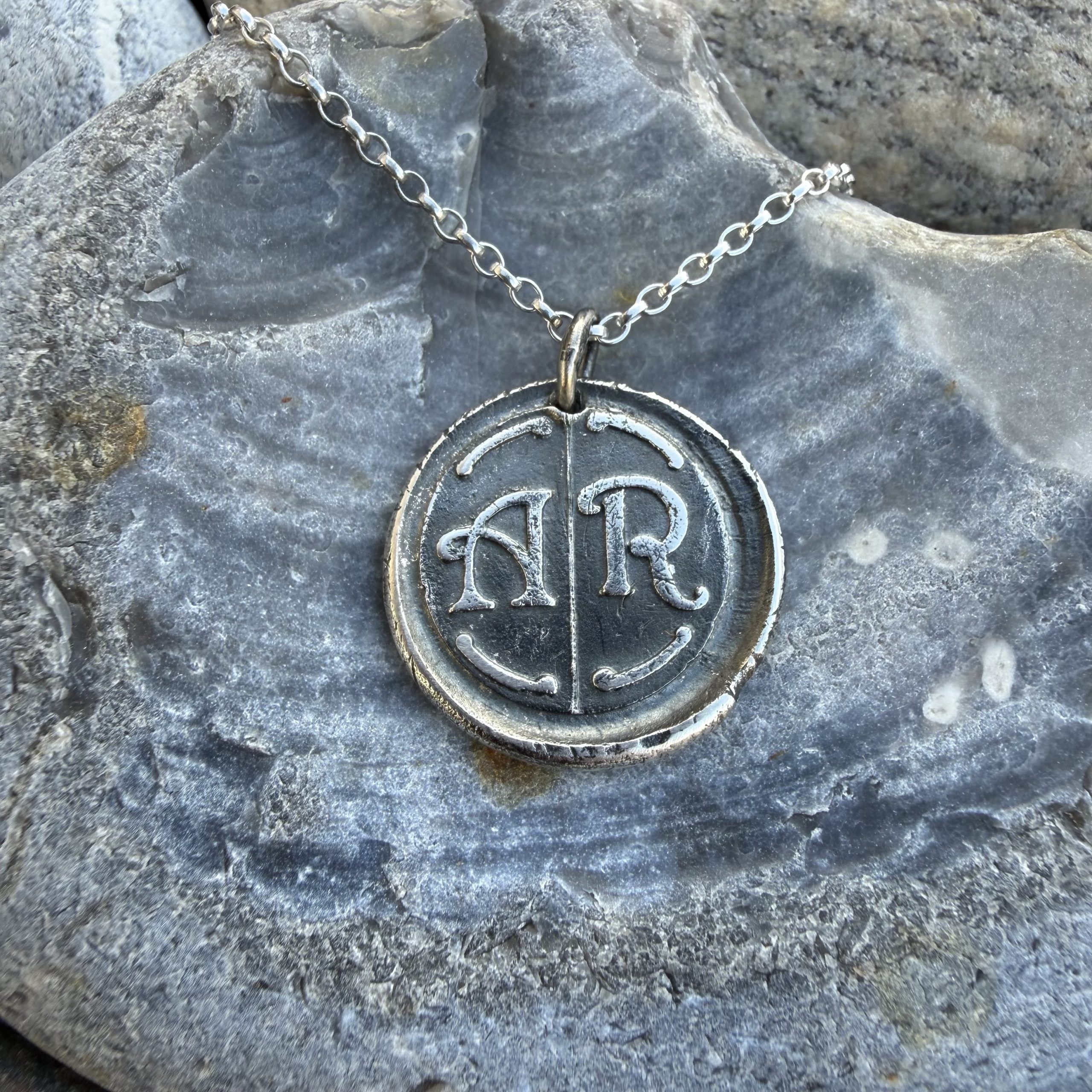 AR initial Wax Seal Pendant - Image 4